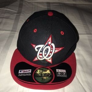 Fitted Washington Nationals Flat-brimmed hat